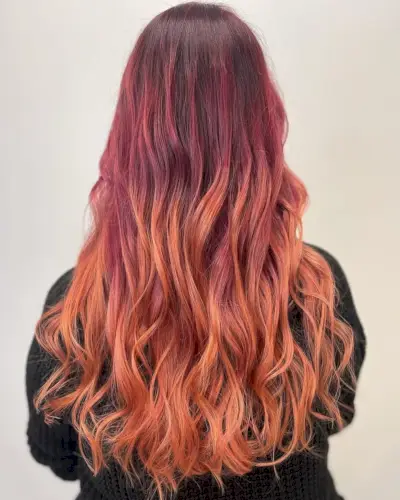 Auburn with violet tones