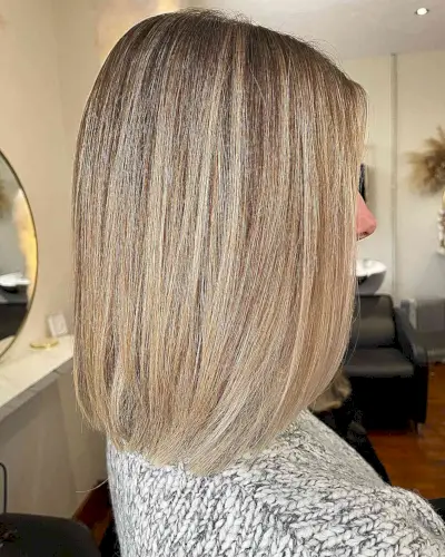 Dishwater Blonde on Mid-length Hair