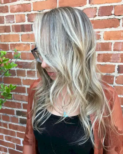 Pretty Blonde Balayage with Lowlights hairstyle