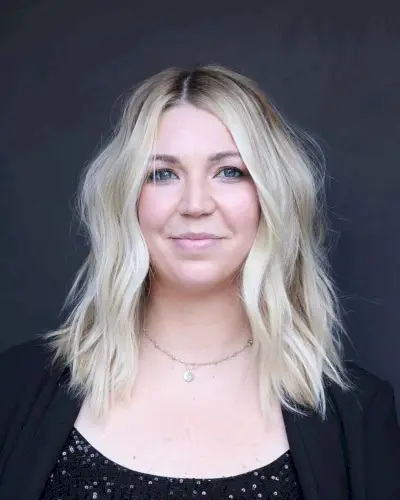 light blonde with darker roots
