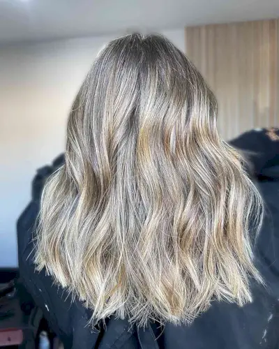 Mid-Length Soft Dirty Baby Blonde Balayage