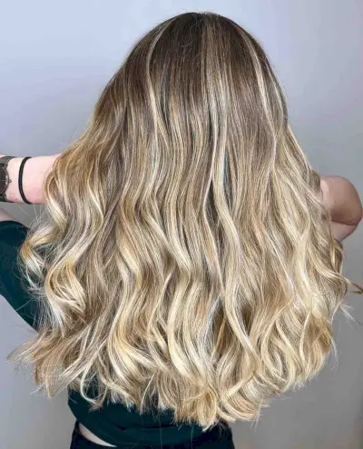 Bronde Balayage and Beach Waves