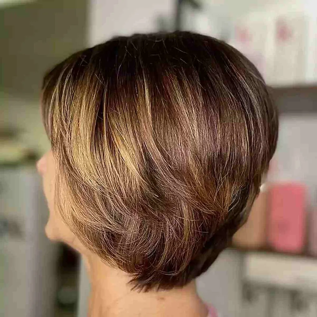 Karamelna balayage na kostanjevih rjavih laseh' title=