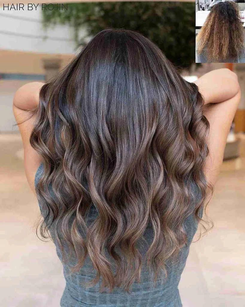 Topel kostanjeva balayage' title=