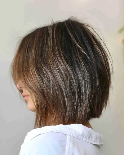 Dimensional Highlights on Brown hair with Soft Framing