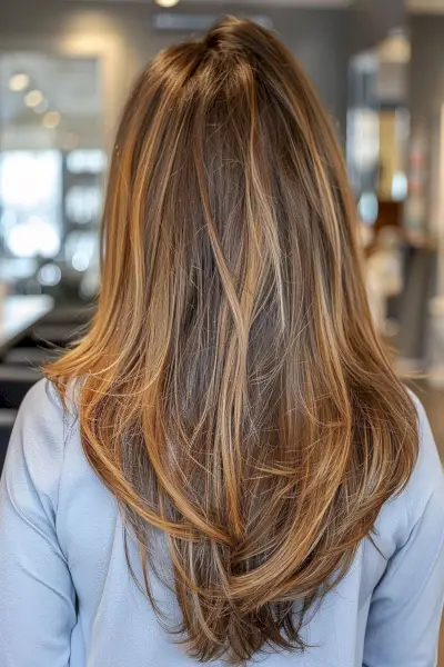 Light Brown Hair with Caramel Highlights