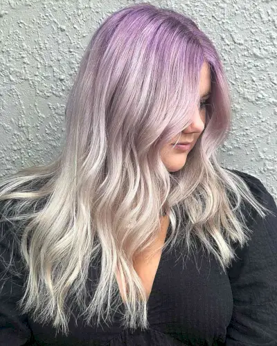 Light Silver Purple Hairstyle