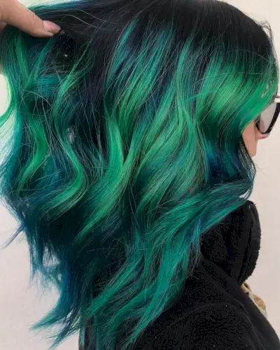 Blue and Teal Ocean Mermaid Hair