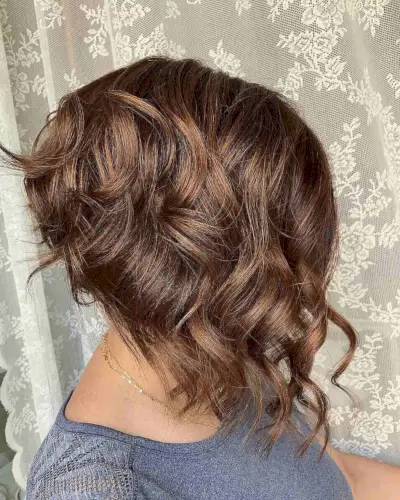 Dimensional Light and Dark Brown Balayage Bob