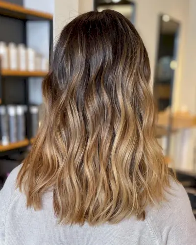 Delicious Toffee and Espresso Balayage Ombre
