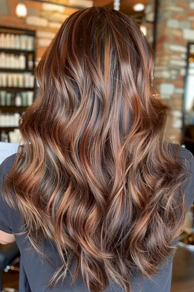 Coffee and Cinnamon Brown Balayage
