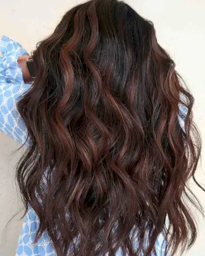 lucious dark brown balayage
