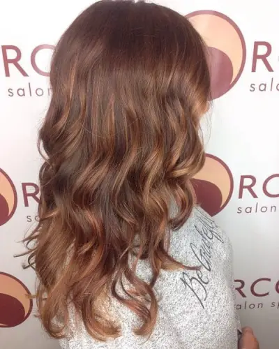 Reflective Red Color Melt hairstyle