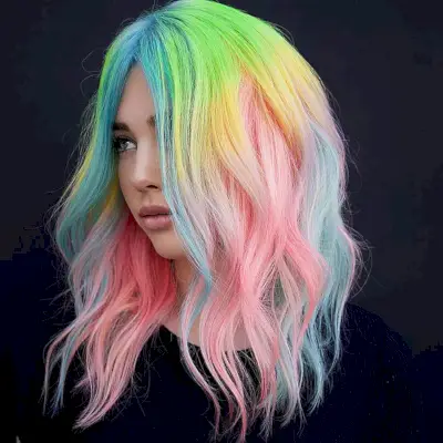 Pastel Rainbow Hair Colors