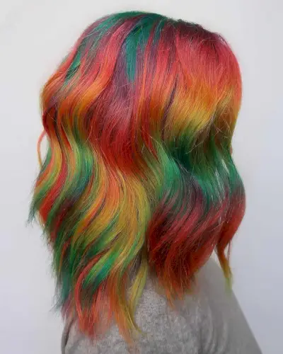 Rainbow Tie Dyed Hair