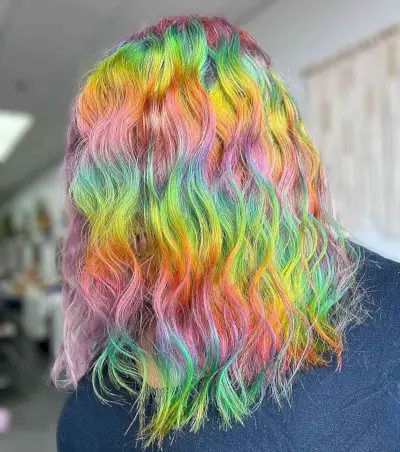 Unicorn colored hair