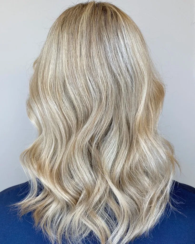 Vackra Lowlights för vitt hår' title=