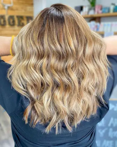 Buttery Honey Blonde Balayage