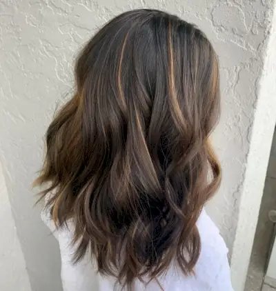 Trendy Caramel Brown Highlights
