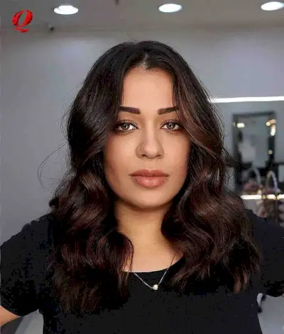 Darker Caramel Brown on Medium-Length Hair