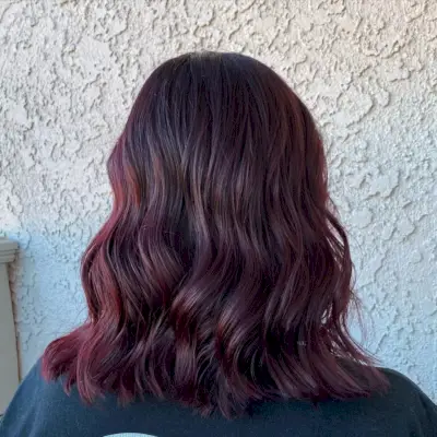 Deep violet cherry hair