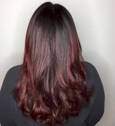 Light Black Cherry Balayage
