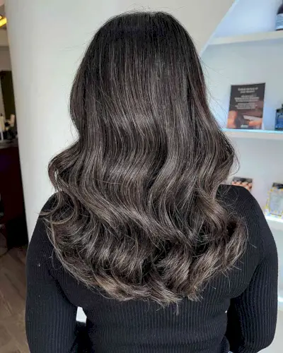 Smokey Ash Brown Balayage Hair