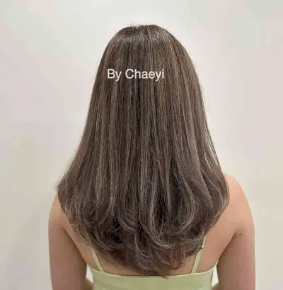 Light Ash Brunette Balayage with Medium Layers