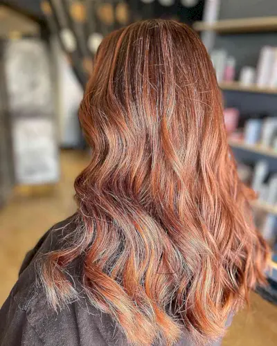 Pumpkin Spice Ginger for Mid-long Wavy Hair