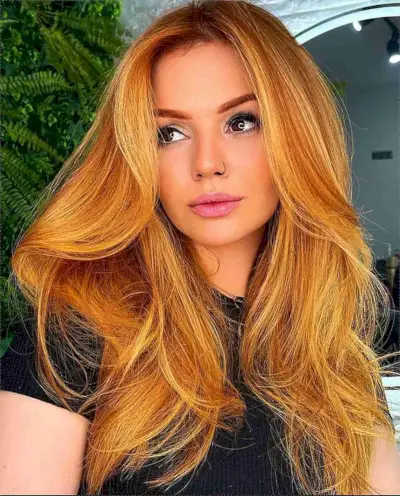 Red Copper and Blonde Balayage