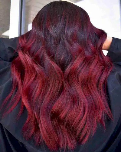 Black Cherry Balayage Hair Color