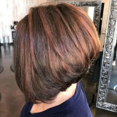 Ginger Highlights on Black Hair