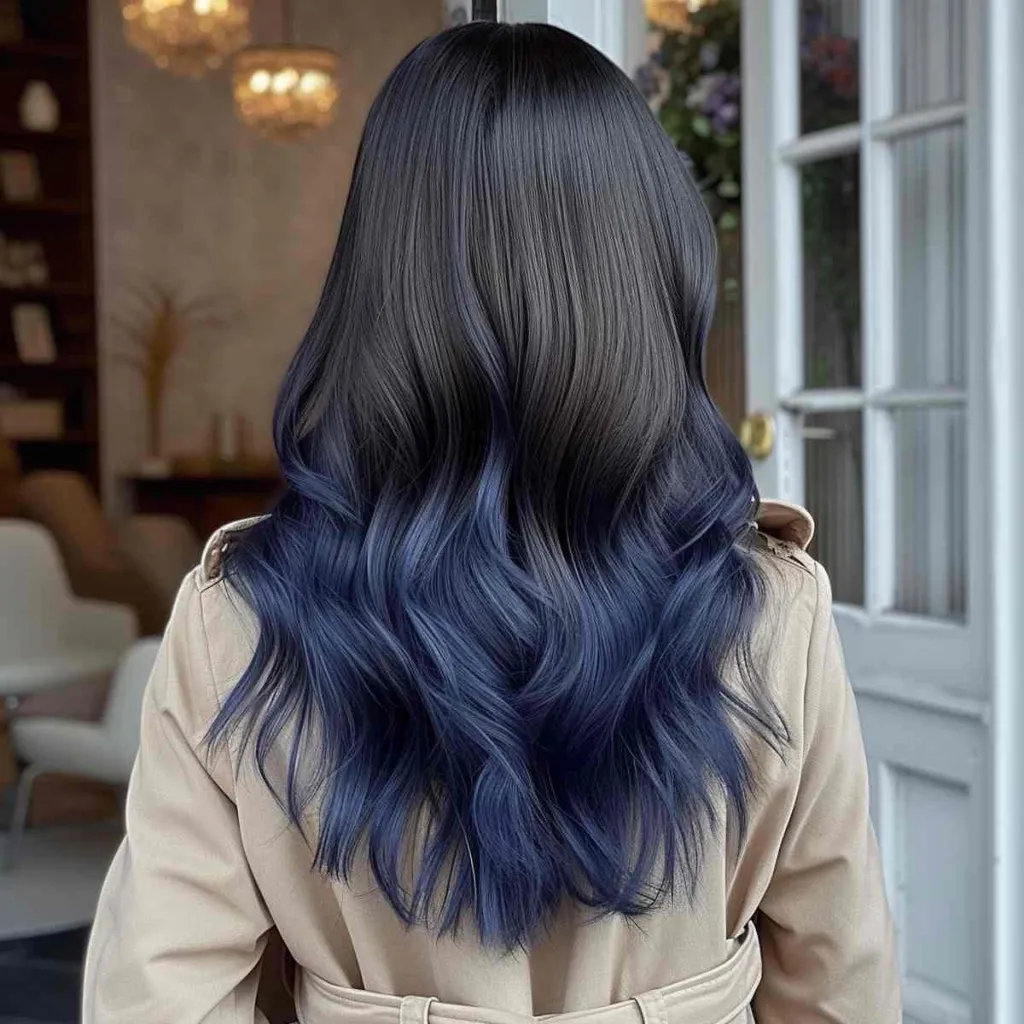 Tmavě modrá Ombre' title=