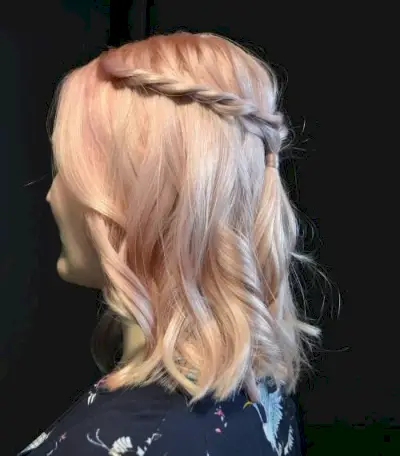 Petal Pink on a Braided Style