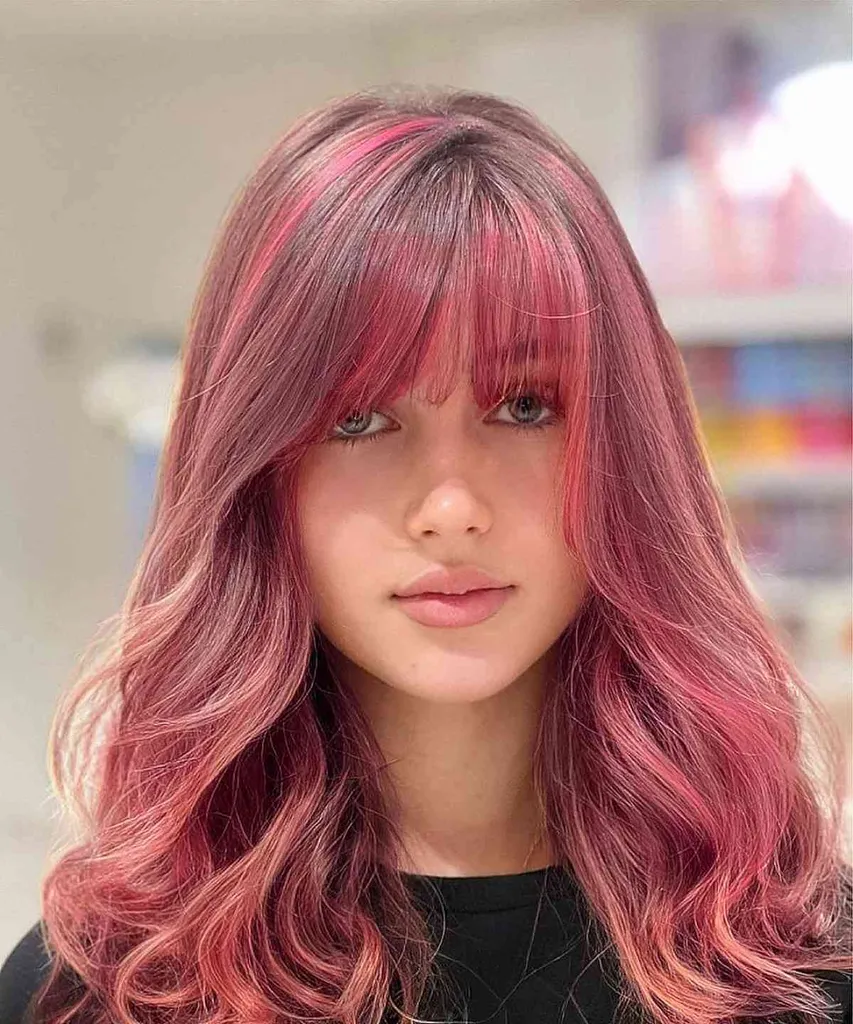 Cabelo rosa escuro e suave' title=