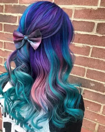 Cosmic Bow Galaxy Hair Color
