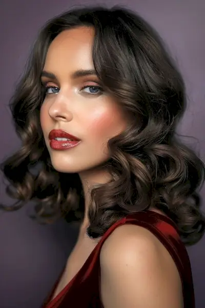 栗の香りを伴うチョコレートブラウンのオールドハリウッドウェーブ。