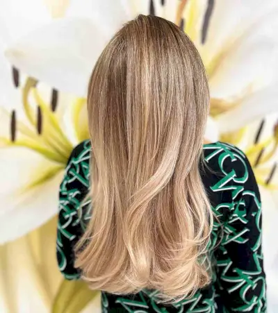 Light Blonde Balayage Highlights on Lighter Brown Hair