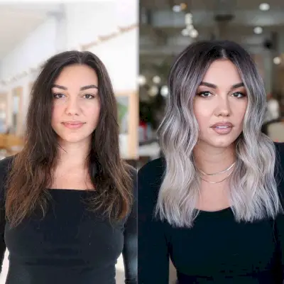 Icy Blonde Balayage Highlights