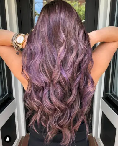 Dusty Lavender with Dark Rose Gold Hues