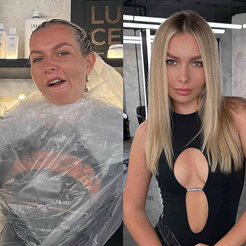 Pārsteidzošs makeover blondīnēm ar tumšām saknēm' title=