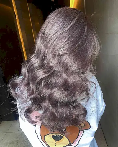 Light Metallic Purple Long Hair