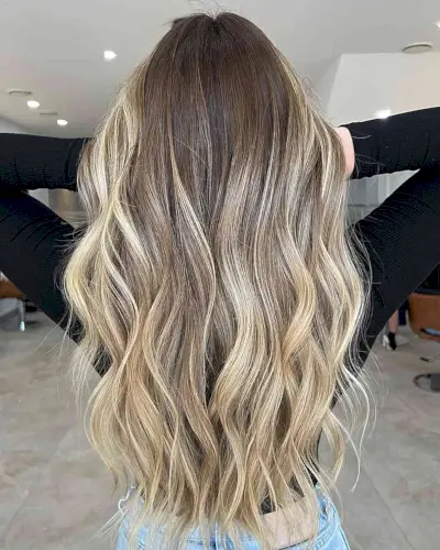 Long Brown Hair with Sandy Blonde Accents