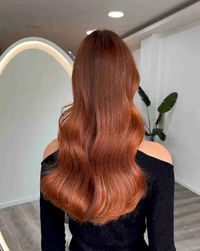 Soft Ombre on Copper Balayage Hair
