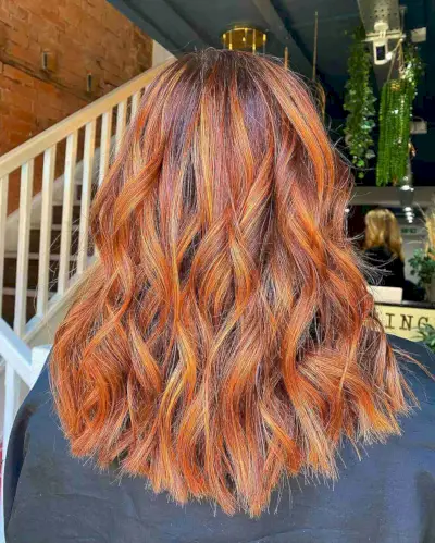 Copper and Ginger Balayage Highlights