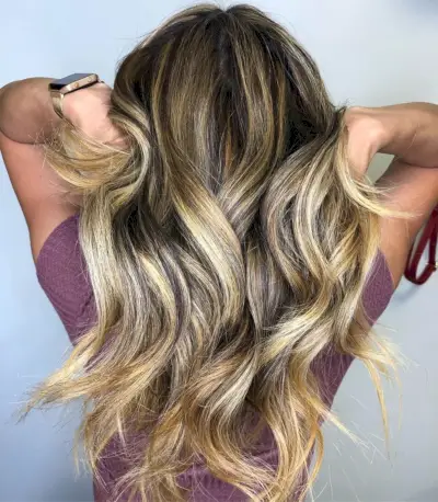 Dark Brown Hair with Honey Caramel-Brown Highlights