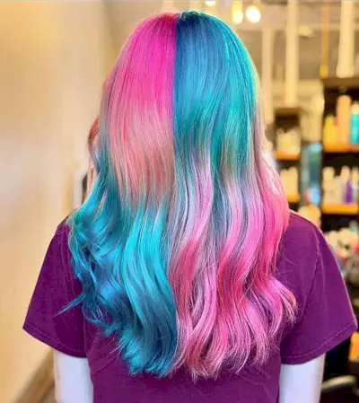 Two-Way Cotton Candy Ombre for Long Tresses