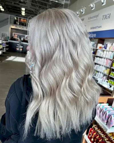 Platinum Blonde Beachy Waves