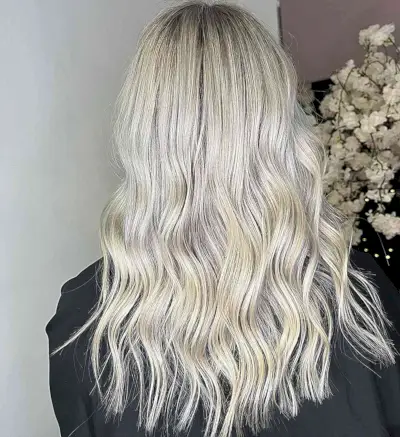 Full-Head Babylights on Blonde Platinum Hair