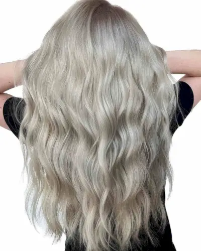 Icy platinum blonde hair colors